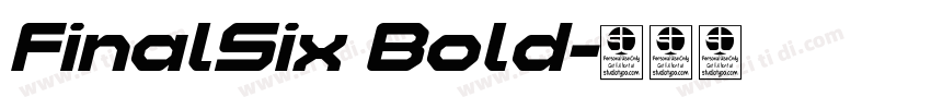 FinalSix Bold字体转换